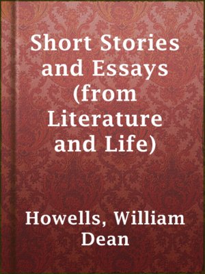 cover image of Short Stories and Essays (from Literature and Life)